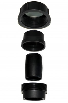 Муфта соединительная для молокопровода из нержавеющих труб ø 52/1 (пластик/резина)