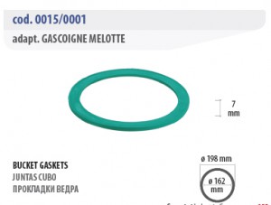 Прокладки ведра - Gascoigne Melotte 0015/0001