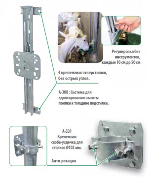 Крепёжные аксессуары для фиксации поилок